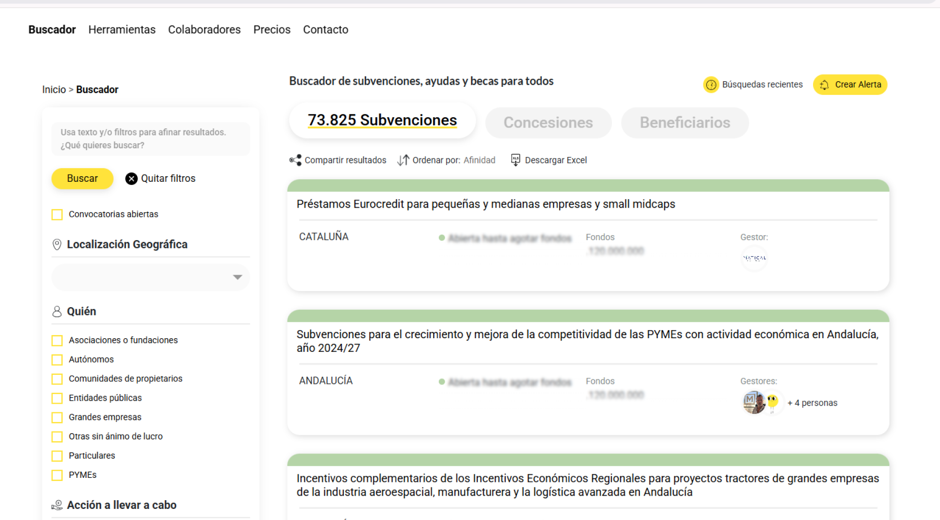 fandit gestor de subvenciones
